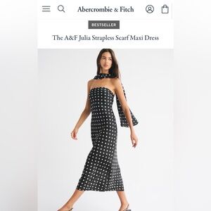 The A&F Julia Strapless Scarf Maxi Dress